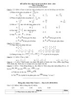 DE KIEM TRA HKII CO Dap An  nam hoc 2010 2011