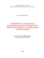 ảnh hưởng của việc bổ sung các nguồn đạm khác nhau đến tăng trưởng, nitơ tích lũy và thông số dạ cỏ ở bò lai sind