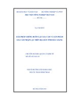 giải pháp chống buôn lậu gia cẩm và sản phẩm gia cầm nhập lậu trên địa bàn tỉnh bắc giang