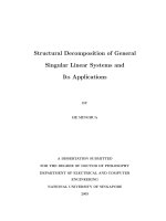 Structural decomposition of general singular linear systems and its applications 