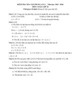 Đề thi tập trung lần 1 toán 10