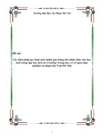 Đề tài: Các biện pháp tạo hình ảnh nhằm gây hứng thú nhận thức cho học sinh trong dạy học lịch sử ở trường Trung học cơ sở (qua thực nghiệm sư phạm lớp 9 tại Hà Nội)