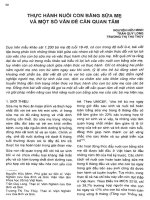 Thực hành nuôi con bằng sữa mẹ và một số vấn đề cần quan tâm