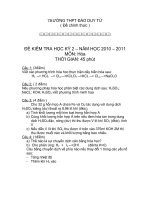 kiểm tra học ki 2 năm học 2010 2011 ( cơ bản)