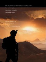 The determinants of the dutch demand for military spending