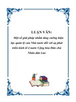 Một số giải pháp nhằm tăng cường hiệu lực quản lý của nhà nước đối với sự phát triển kinh tế 