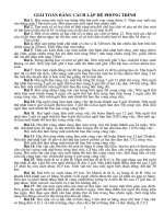 tổng hợp các bài ''''giải bài toán = cách lạp hệ phương trình''''