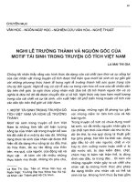 Nghi lễ trưởng thành và nguồn gốc của motif tái sinh trong truyện cổ tích việt nam