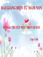 Bài giảng điện tử mầm non lớp Chồi đề tài Truyện Một phen sợ hãi