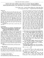 Nhận xét đặc điểm lâm sàng và tình trạng bệnh viêm quanh răng tại trường cao đẳng y tế bình dương 