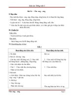 Giáo án tiếng việt 1 bài 54 vần UNG ƯNG 