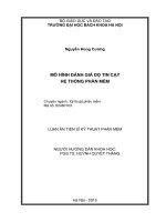 Mô hình đánh giá độ tin cậy hệ thống phần mềm