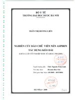 Nghiên cứu bào chế viên nén aspirin tác dụng kéo dài