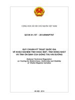 QUY CHUẨN KỸ THUẬT QUỐC GIA  VỀ KHẢO NGHIỆM TÍNH KHÁC BIỆT, TÍNH ĐỒNG NHẤT  VÀ TÍNH ỔN ĐỊNH CỦA GIỐNG THU HẢI ĐƯỜNG
