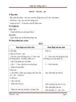 Giáo án tiếng việt 1 bài 62 vần ôm ơm 