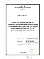 Nghiên cứu đặc điểm thực vật và thành phần hóa học cây tầm gửi (macrosolen cochinchinensis (lour ) van tiegh ), họ tầm gửi (loranthaceae) ký sinh trên cây mít
