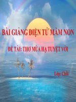 Bài giảng điện tử mầm non lớp Chồi đề tài Thơ Mùa hạ tuyệt vời