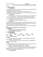 BÀI 12: CÔNG DÂN VỚI TÌNH YÊU HÔN NHÂN GIA ĐÌNH