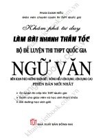 Khám phá tư duy làm bài nhanh thần tốc ngữ văn phiên bản mới nhấtphan danh hiếu p1