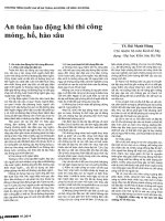 An toàn lao động khi thi công móng, hố, hào sâu 