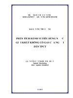 phân tích hành vi tiêu dùng nước giải khát không có gas của người dân tpct