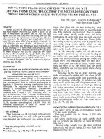 Mô tả thực trạng cung cấp dịch vụ chăm sóc y tế chương trình dùng thuốc thay thế methadone can thiệp trong nhóm nghiện chích ma túy tại thành phố hà nội 