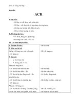 Giáo án tiếng việt 1 bài 81 vần ACH 
