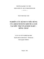 nghiên cứu hành vi tiêu dùng của khách hàng khi mua sắm tại siêu thị vinafood mart – đồng tháp