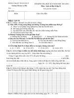 Đề kiểm tra định kì cuối kì II  Lich sử  Địa lí