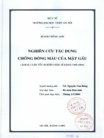 Nghiên cứu tác dụng chống đông máu của mật gấu