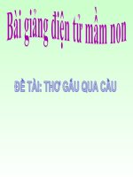 Bài giảng điện tử mầm non lớp Chồi đề tài Thơ Gấu qua cầu