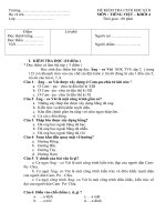 Đề Kiểm tra cuối Học kỳ II Tiếng Việt lớp 4 7