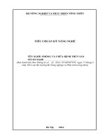 TIÊU CHUẨN KỸ NĂNG NGHỀ PHÒNG VÀ CHỮA BỆNH THỦY SẢN