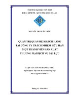 quản trị quan hệ khách hàng tại công ty trách nhiệm hữu hạn một thành viên sản xuất thương mại dịch vụ đại lực