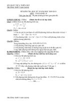 Đề thi và đáp án môn Toán 10 kỳ II