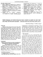 Thực trạng an toàn vệ sinh thực phẩm tại bếp ăn tập thể của một số doanh nghiệp thành phố hải dương năm 2013 