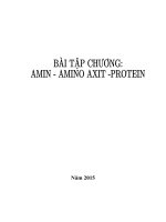 LÝ THUYẾT VÀ PHÂN DẠNG BÀI TẬP AMIN  AMINO AXIT  PEPTIT HAY