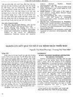 Nghiên cứu kết quả tủy đồ ở các bệnh nhân thiếu máu 