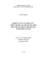 nghiên cứu sự tác động của chiêu thị đến giá trị thương hiệu điện thoại di động trên địa bàn thành phố cần thơ