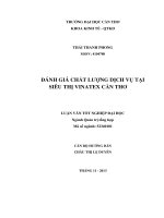 đánh giá chất lượng dịch vụ tại siêu thị vinatex cần thơ