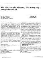 Xác định vị trí chuyển ngang của tường vây trong hố đào sâu 