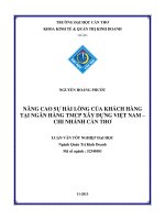nâng cao sự hài lòng của khách hàng tại ngân hàng tmcp xây dựng việt nam  chi nhánh cần thơ