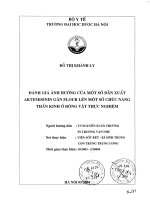 Đánh giá ảnh hưởng của một số dẫn xuất artemisinin gắn flour một số chức năng thần kinh ở động vật thực nghiệm