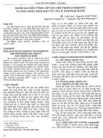 Đánh giá độc tính cấp của chế phẩm synbiotic và khả năng sinh bào tử của b subtilis HU58 