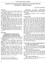 Đánh giá kết quả phẫu thuật cắt túi mật nội soi do bệnh lý viêm túi mật 