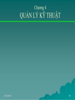 Bài giảng học phần Quản trị sản xuất  Chương 4: Quản lý kỹ thuật