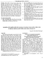 Nghiên cứu biến đổi số lượng và hình thái mẫu tiểu cầu ở bệnh nhân giảm tiểu cầu chảy máu ngoại vi nguyễn thị minh phương 