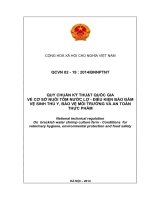 Quy chuẩn kỹ thuật quốc gia về cơ sở nuôi tôm nước lợ  điều kiện bảo đảm vệ sinh thú y, bảo vệ môi trường và an toàn thực phẩm