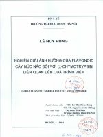 Nghiên cứu ảnh hưởng của flavonoid cây núc nác đối với an pha   chymotrpsin liên quan đến quá trình viêm