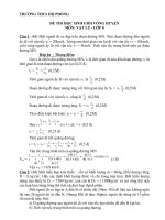 ĐỀ VẬT LÝ 8 HSG VÒNG HUYỆN